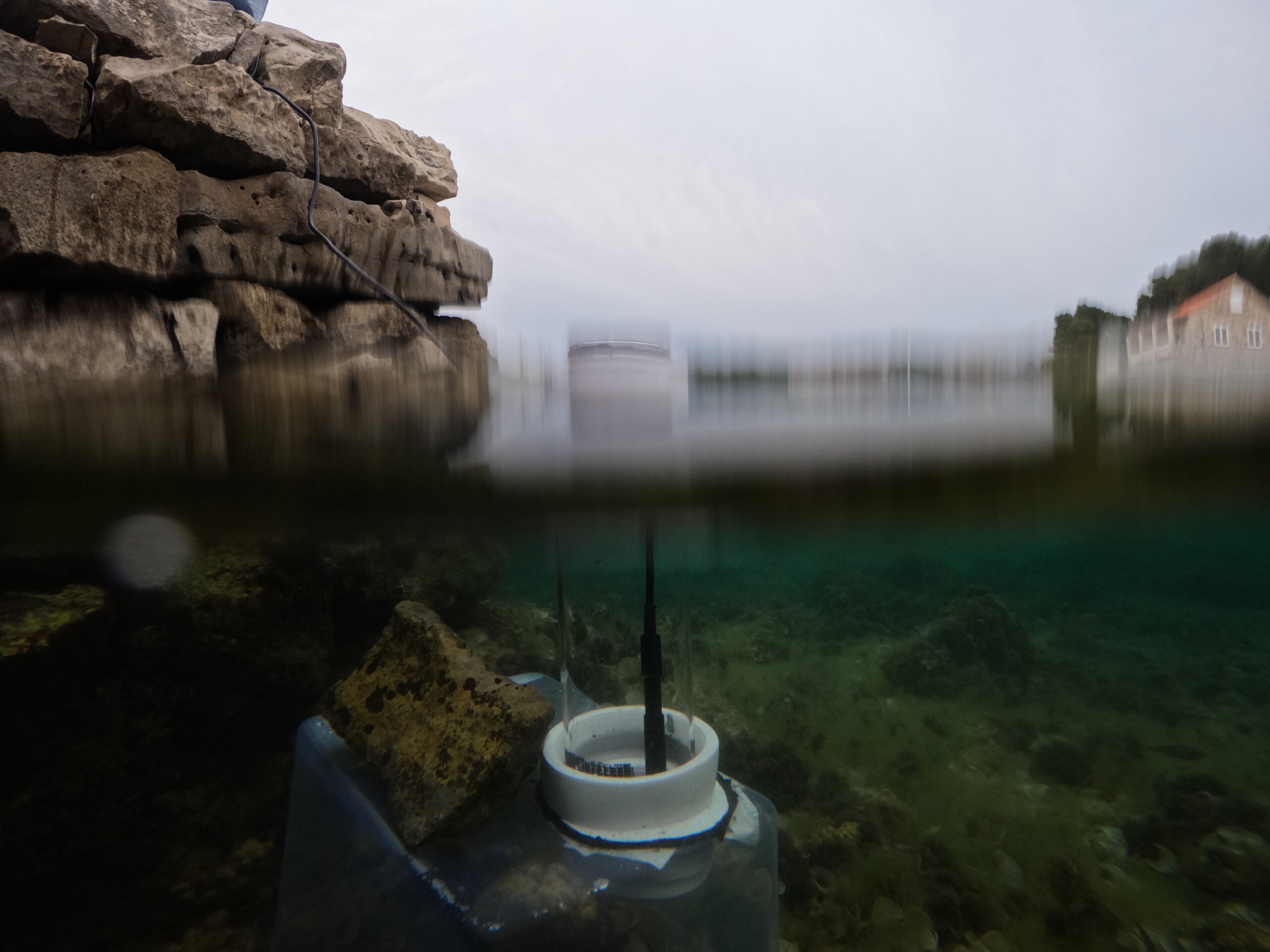 Benthic chamber dissolved oxygen test by Robertina Šebjanič. Photo: Tanja Minarik.